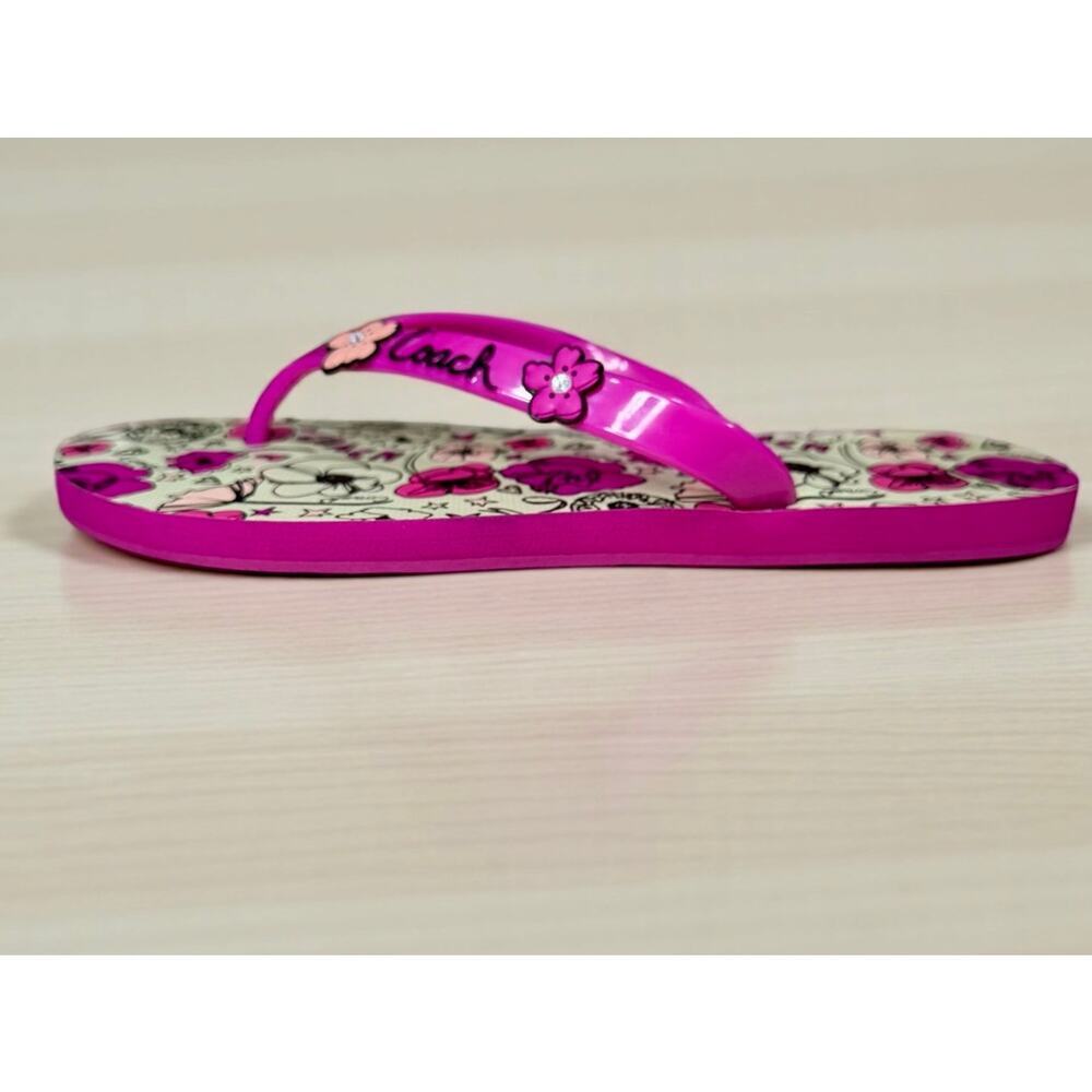 Y2K Coach Q1516 Camela Poppy Floral Thong Sandal Size 6B - Picture 3 of 13